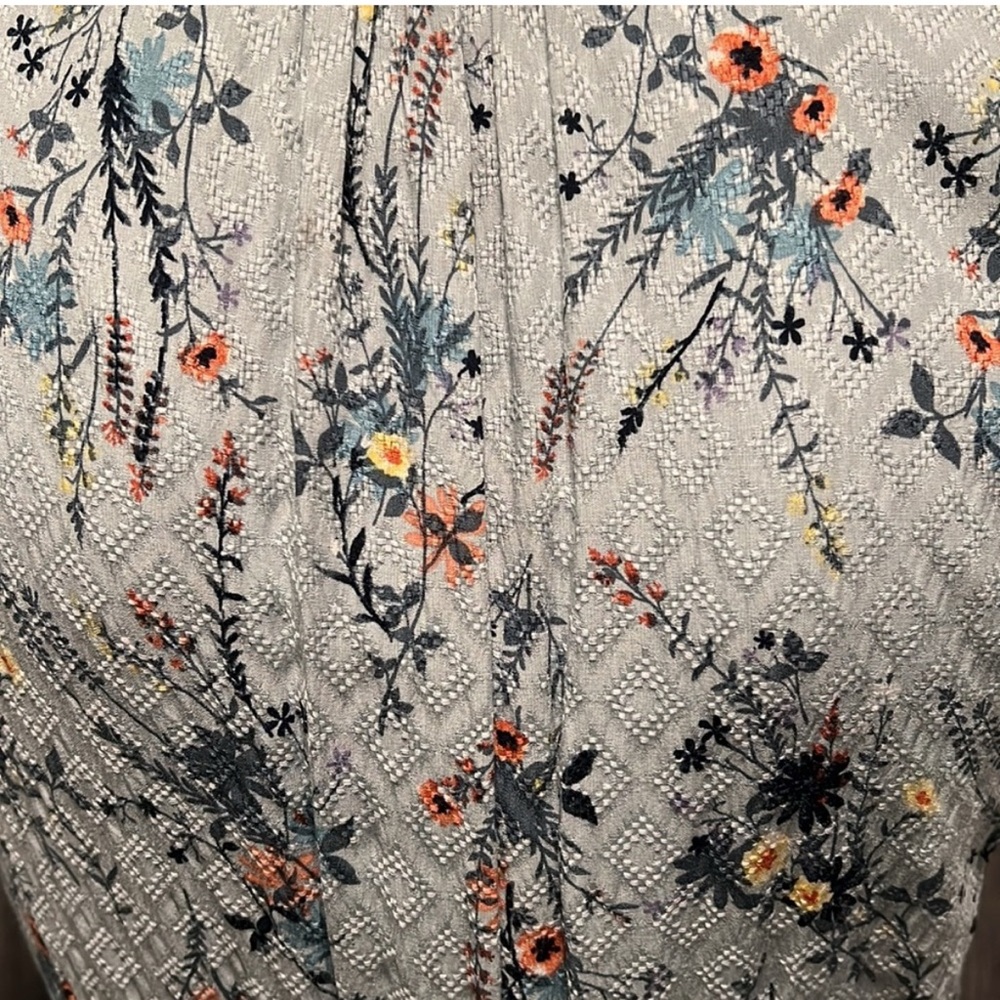 DR2 | Light Blue Floral Sleeveless Maxi Dress | Size XS - Picture 5 of 9